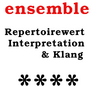 Ensemble - Magazin für Kammermusik - Repertoirewert, Interpretation und Klang: 4/5 Ensemble - Magazin für Kammermusik - Repertoirewert, Interpretation und Klang: 4/5