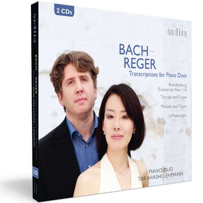 Bach-Reger Transcriptions for Piano Duet: Brandenburg Concertos Nos. 1-6 & Organ Works 
