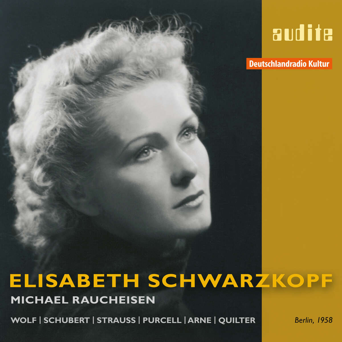 Elisabeth Schwarzkopf interprets songs by Wolf, Schubert, Strauss, Purcell, Arne & Quilter