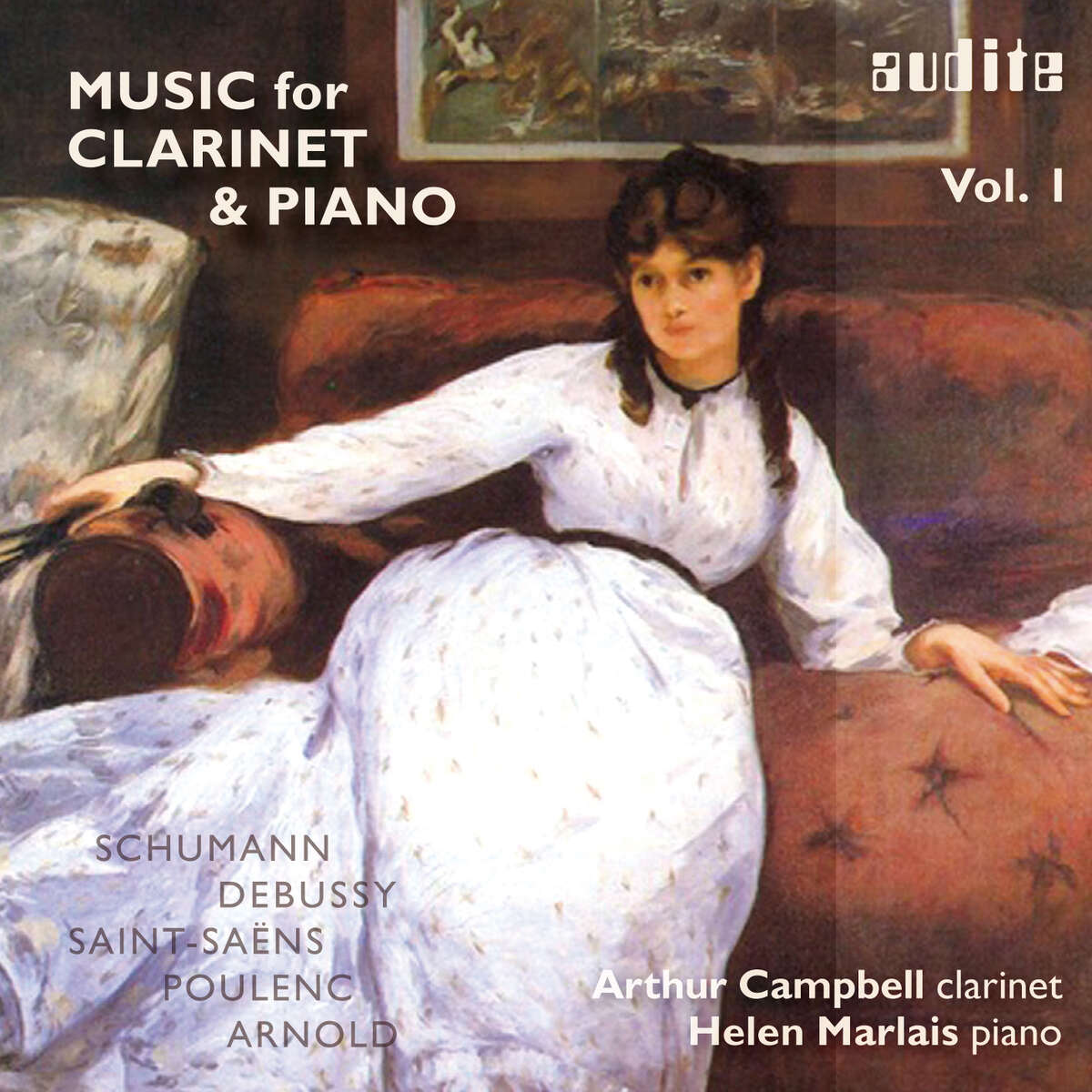Works for Clarinet and Piano by Schumann, Debussy, Saint-Saëns, Poulenc and Arnold
